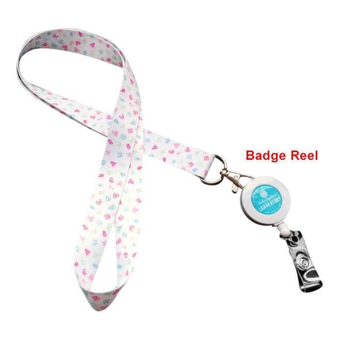 Black or White Badge Reel (1 Colour Logo)