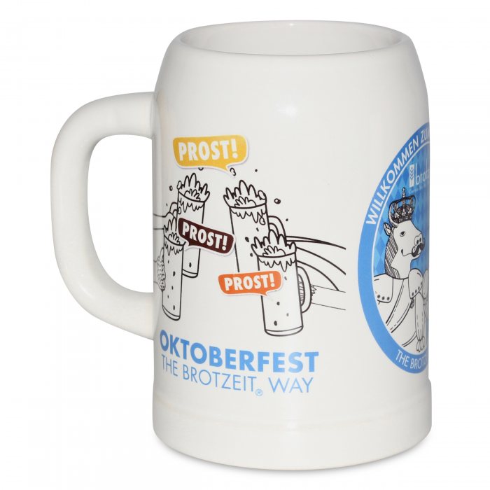 Customised 500ml Ceramic Beer Mug With Logo Print Singapore