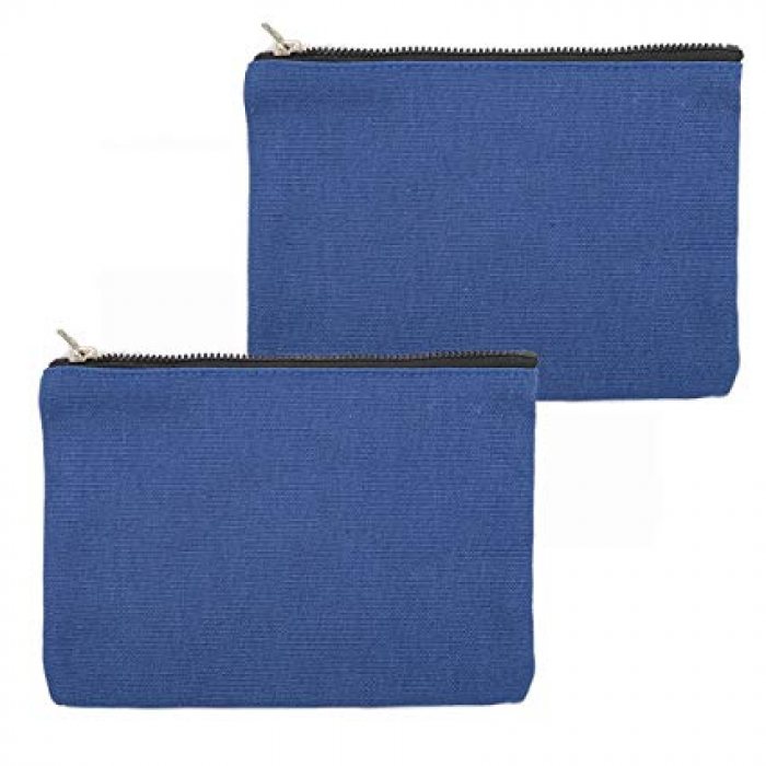 Customised Canvas Zipper Pouch With Logo Print Singapore