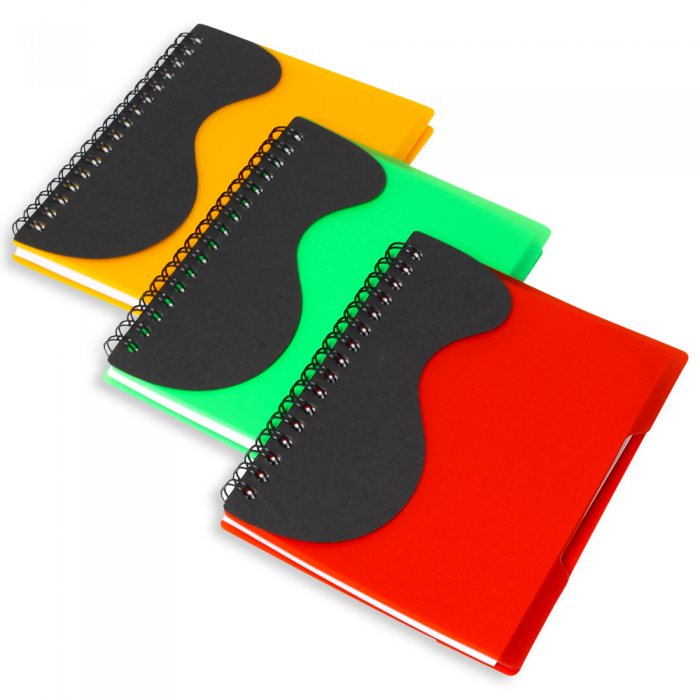 Customised A6 PVC Cover Wired Notebook With Logo Print Singapore