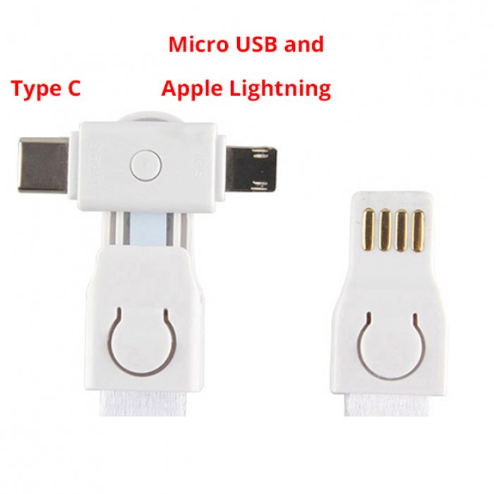 Lanyard Charging Cable (3 in 1 with Type C)