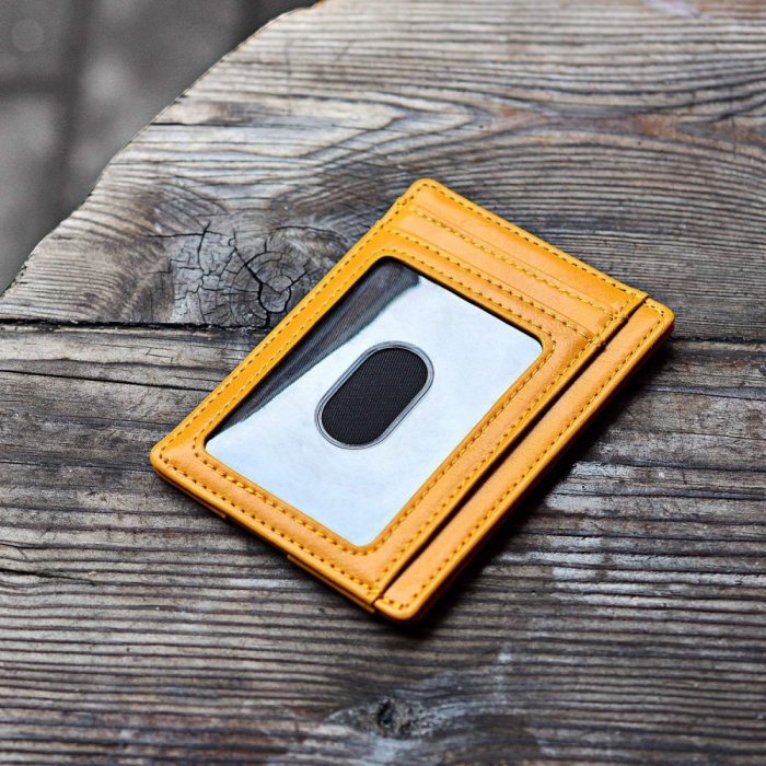 Minimalist RFID Blocking Leather Card Holder
