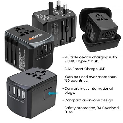 SWIFT Travel Adaptor Triple USB and Type-C Charger