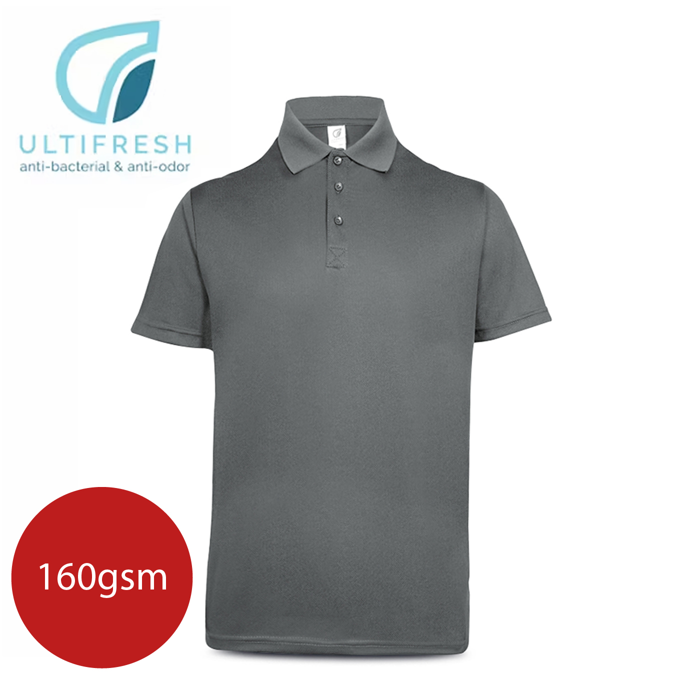 Ultifresh Anti-Odor Dri Fit Polo T-Shirt - Plain Dri Fit Polo Shirt
