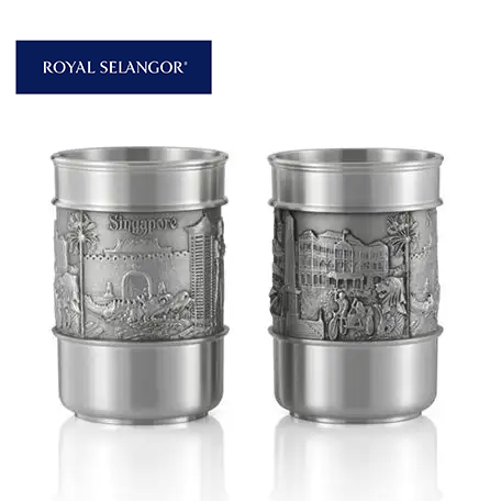 Royal Selangor  Singapore Scenes Tumbler ( Pair ) 