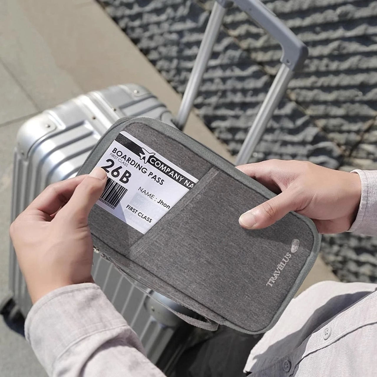 Multi-Compartment Travel Organizer (Wrist Strap Included)