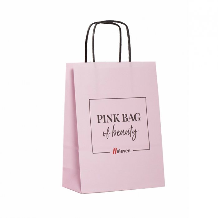 Customised A5 Kraft Paper Bag With Logo Print Singapore