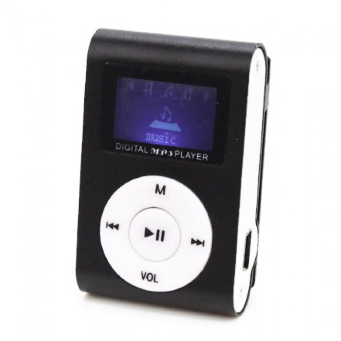 Mini MP3 Player with LCD Screen and Clip