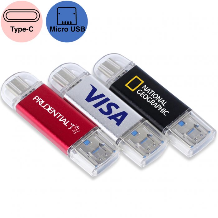 (With Type-C) Rectangle OTG USB Thumb Drive