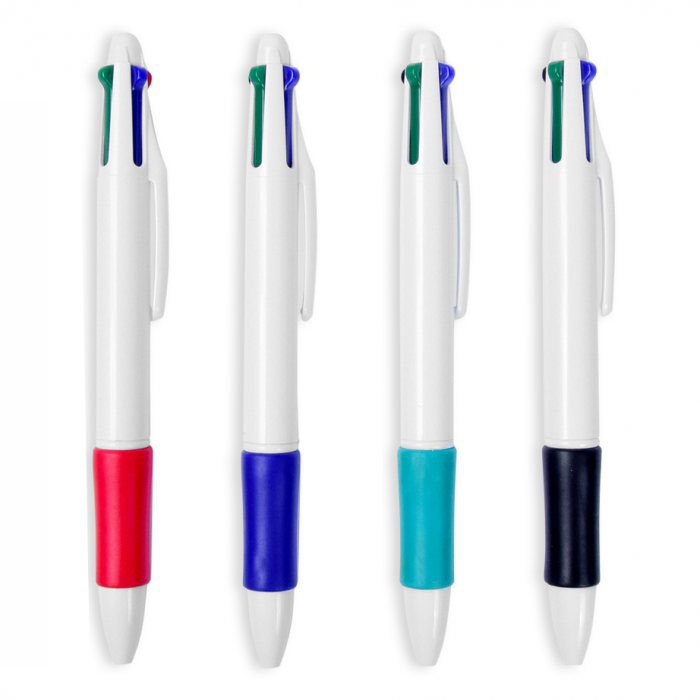 Customised Zeola Mult Colour Ball Pen Slide To Write With Logo Print