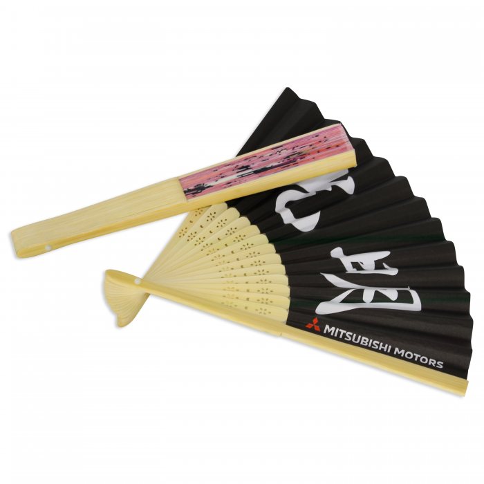 Fabric Folding Fan (Wooden Handle)