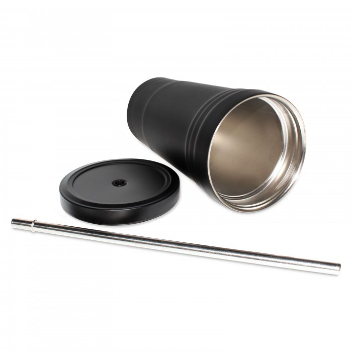 500ml Double Wall Stainless Steel Tumbler with Straw