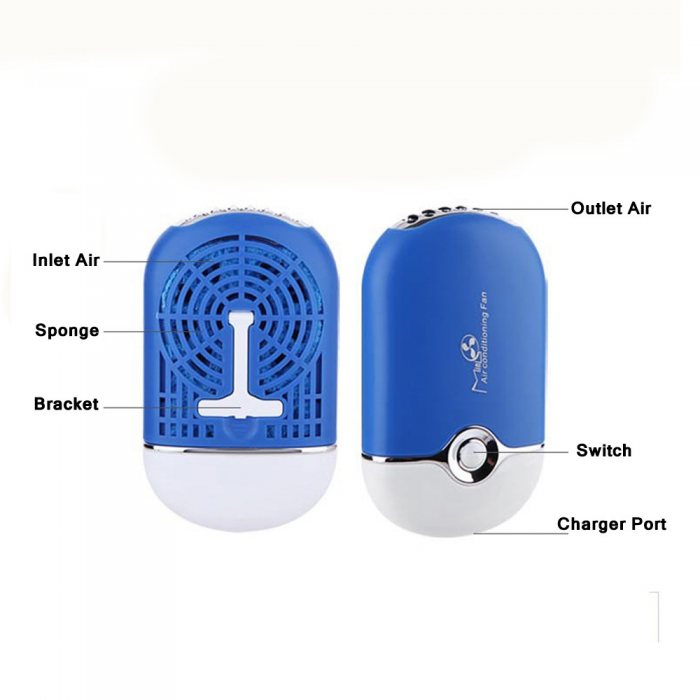 Welltop Mini Portable Handheld Air-Conditioning Fan
