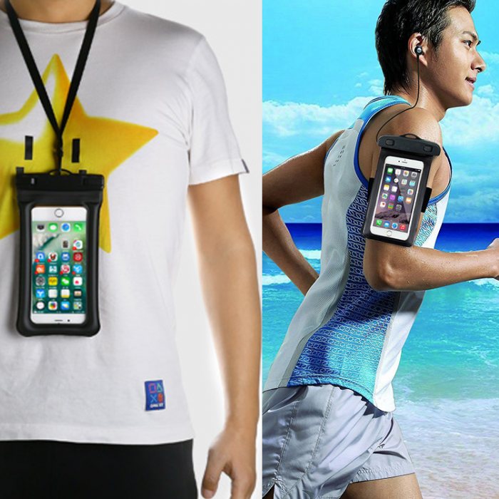 Premium Waterproof Phone Neck Pouch (with Armband and Earphone Jack)