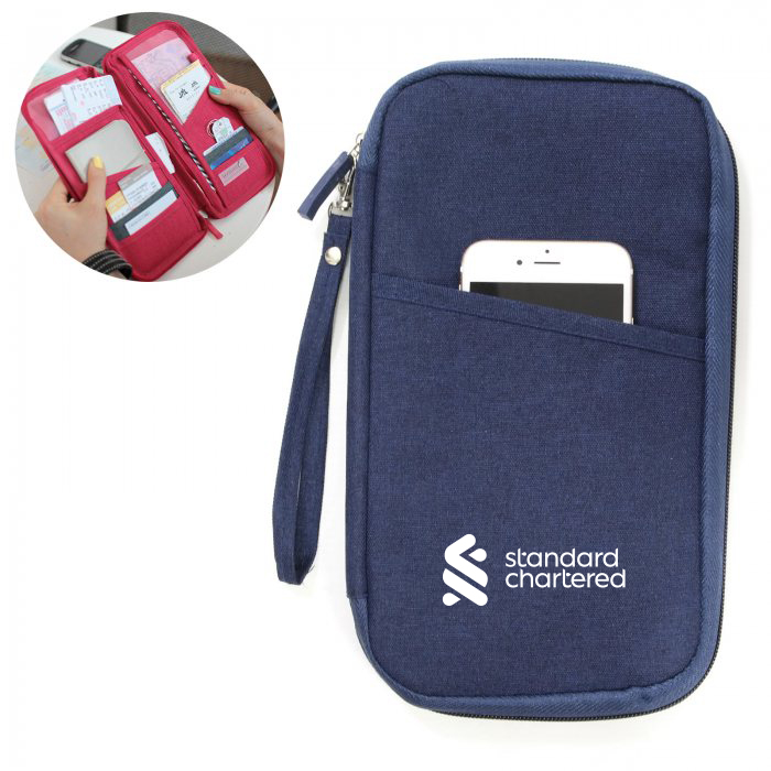 Multi-Compartment Travel Organizer (Wrist Strap Included)