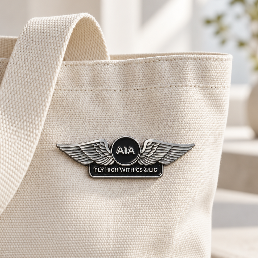 Die Struck Wings Lapel Pin — customised gift