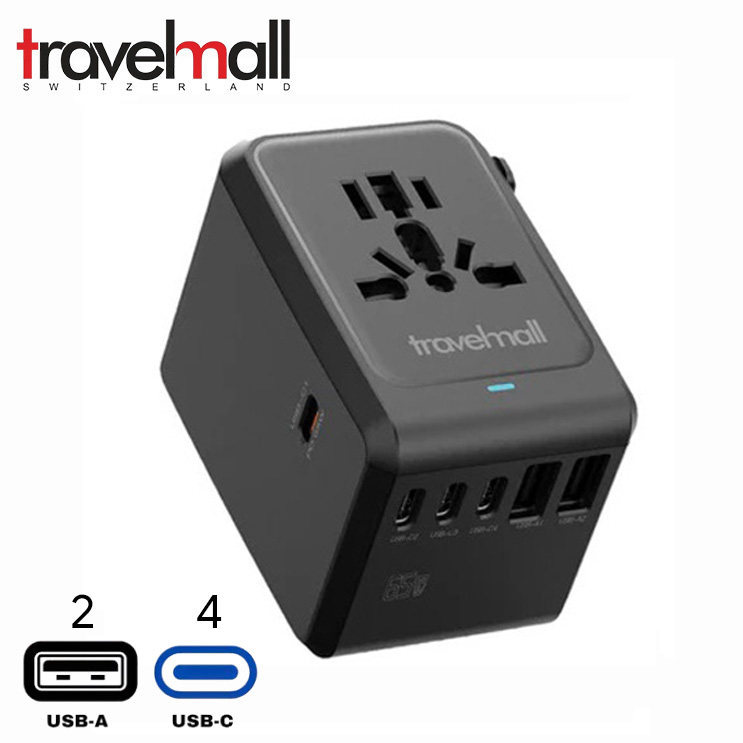Travelmall GaN 65W PD High Performance Worldwide Travel Adaptor
