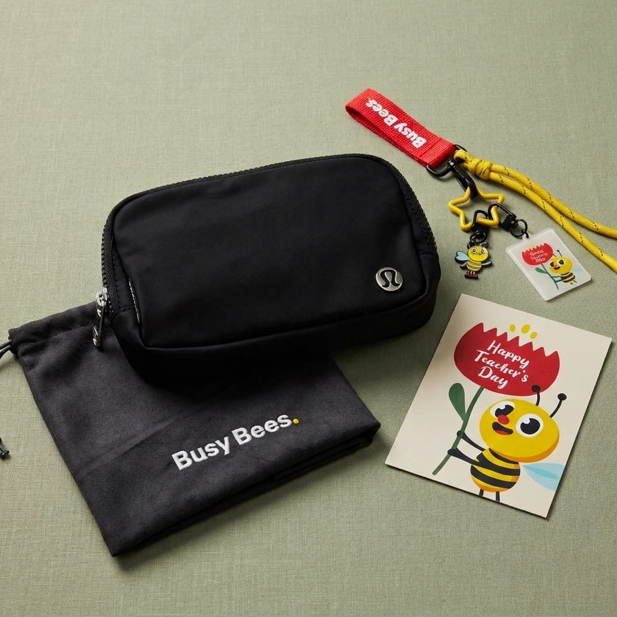 Teacher's Day Pouch & Wrist Strap Set — customised gift
