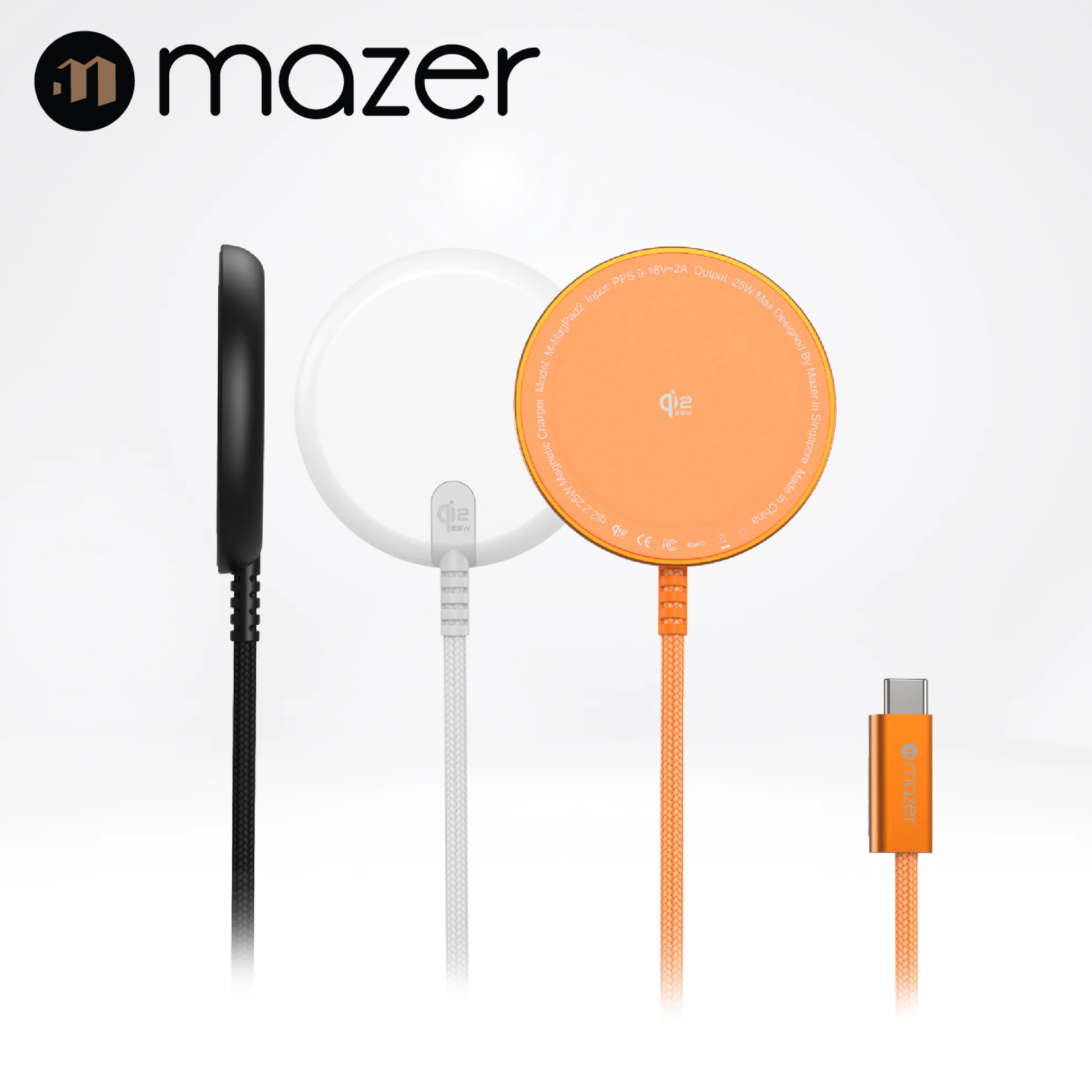 Mazer MagPad2 Qi2.2 Certified 25W Portable Charging Pad
