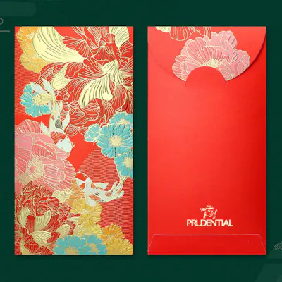 Customised Fortune Fish Red Packet With Logo Print Singapore