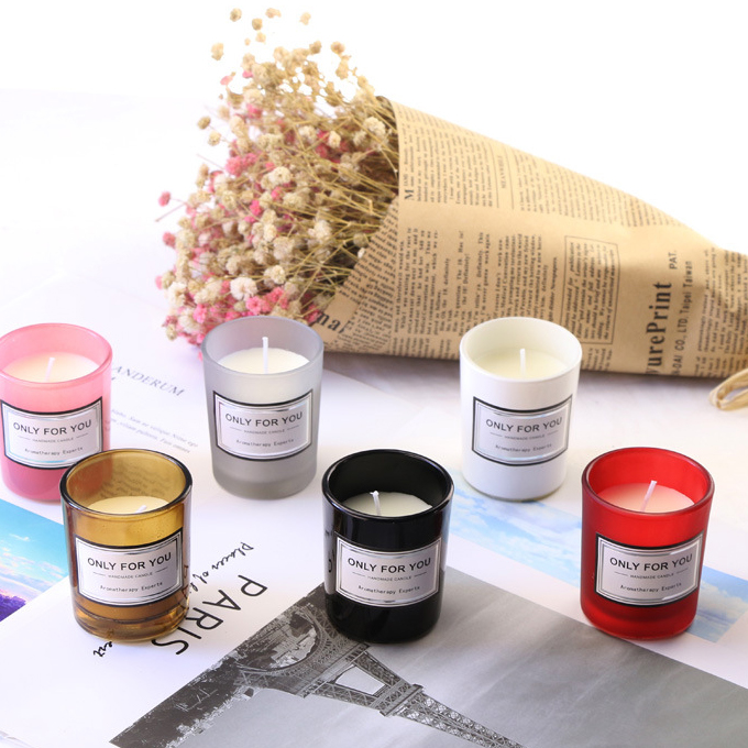 Frosted Glass Scented Candle