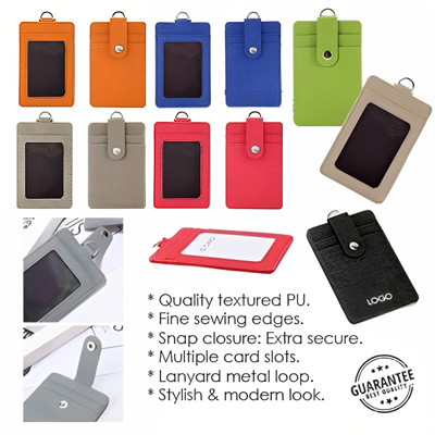 Korea Fabric ID Holder with Snap Closure