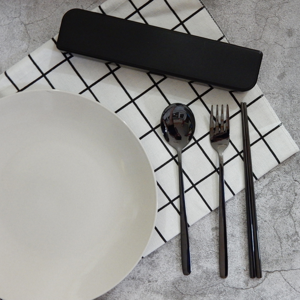 Customised Classic Stainless Steel Cutlery Set in a Box With Logo Print