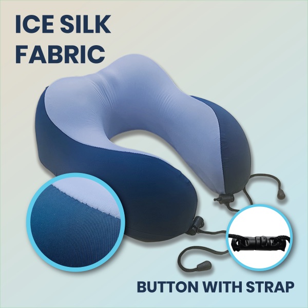 Memory Foam Travel Pillow with Flight Pouch