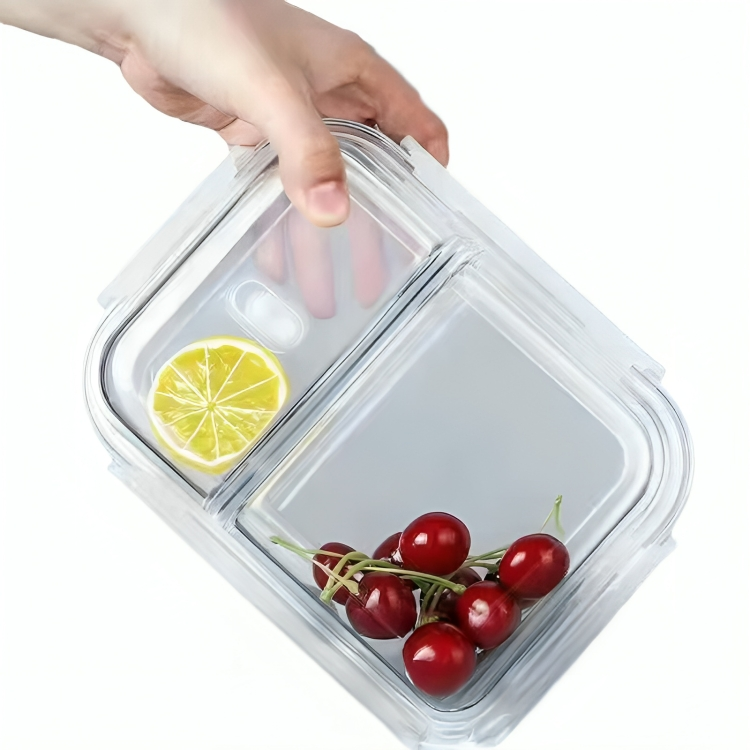 1040ml Glass Lunch Box with 2 Compartments