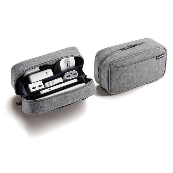 ELECOM Multi Double Zipper Organizer Pouch
