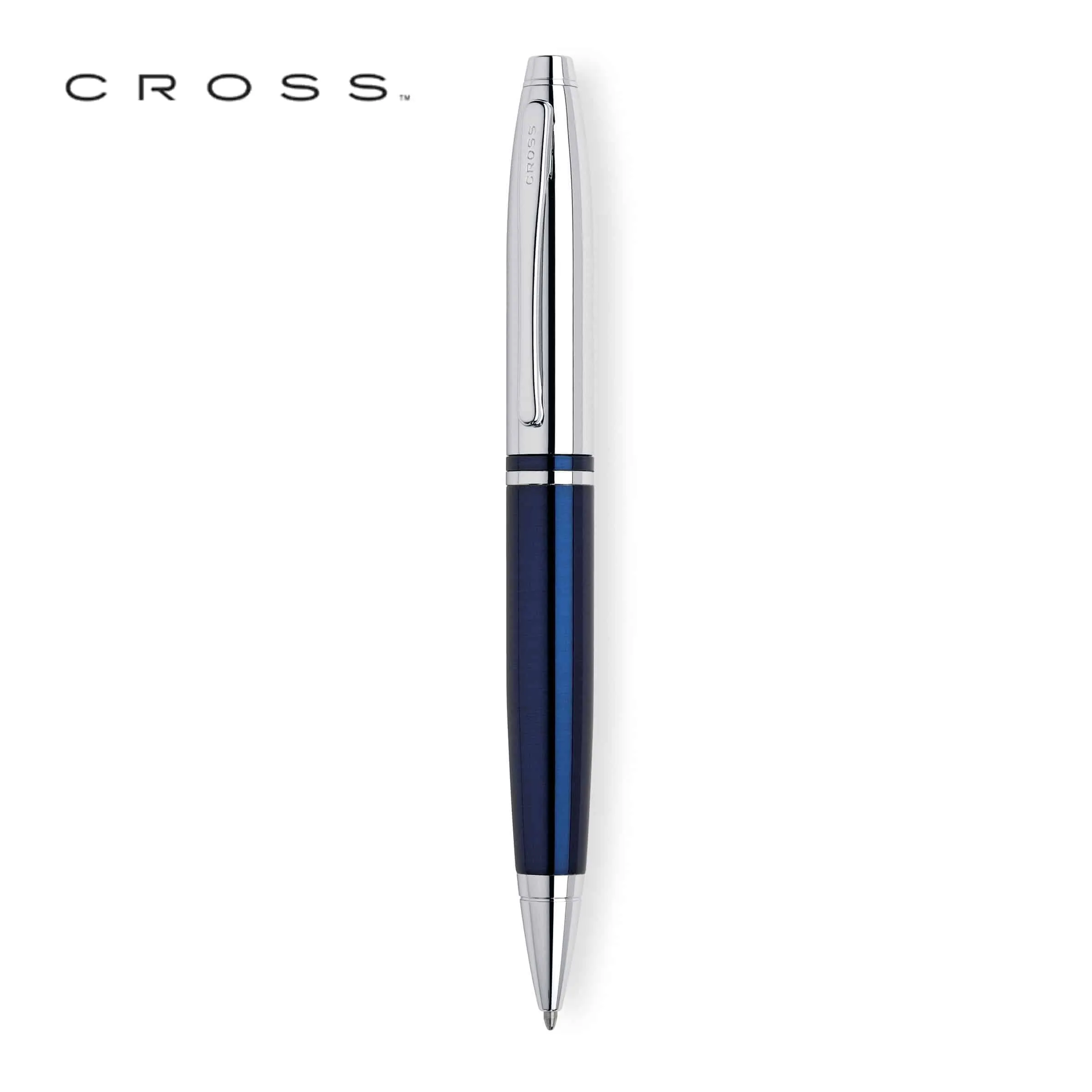 Calais Collection - Chrome Blue Lacquer Ballpoint