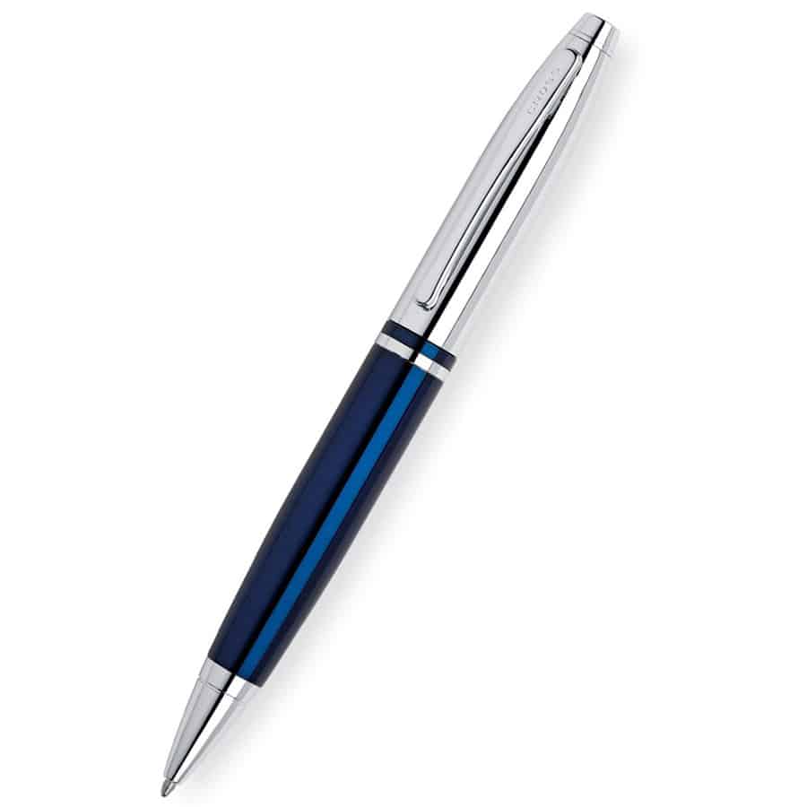 Cross Calais Collection - Chrome Blue Lacquer Ballpoint