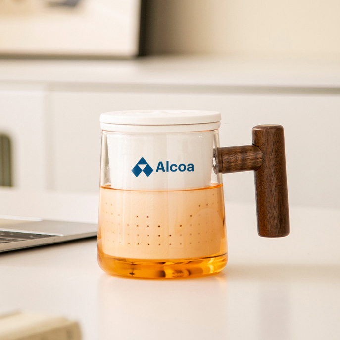 400ml Nordic Glass Cup with Tea Strainer