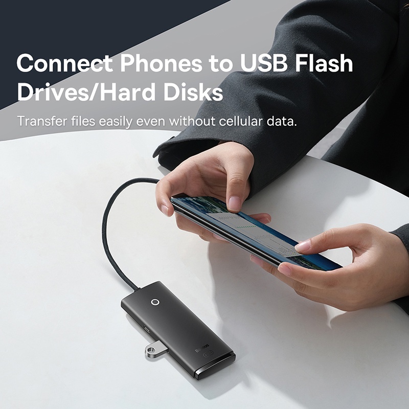 Baseus 4 in 1 USB Hub (With Type-C)