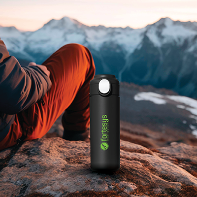 400ml Smart LED Display Stainless Steel Thermos with Handle