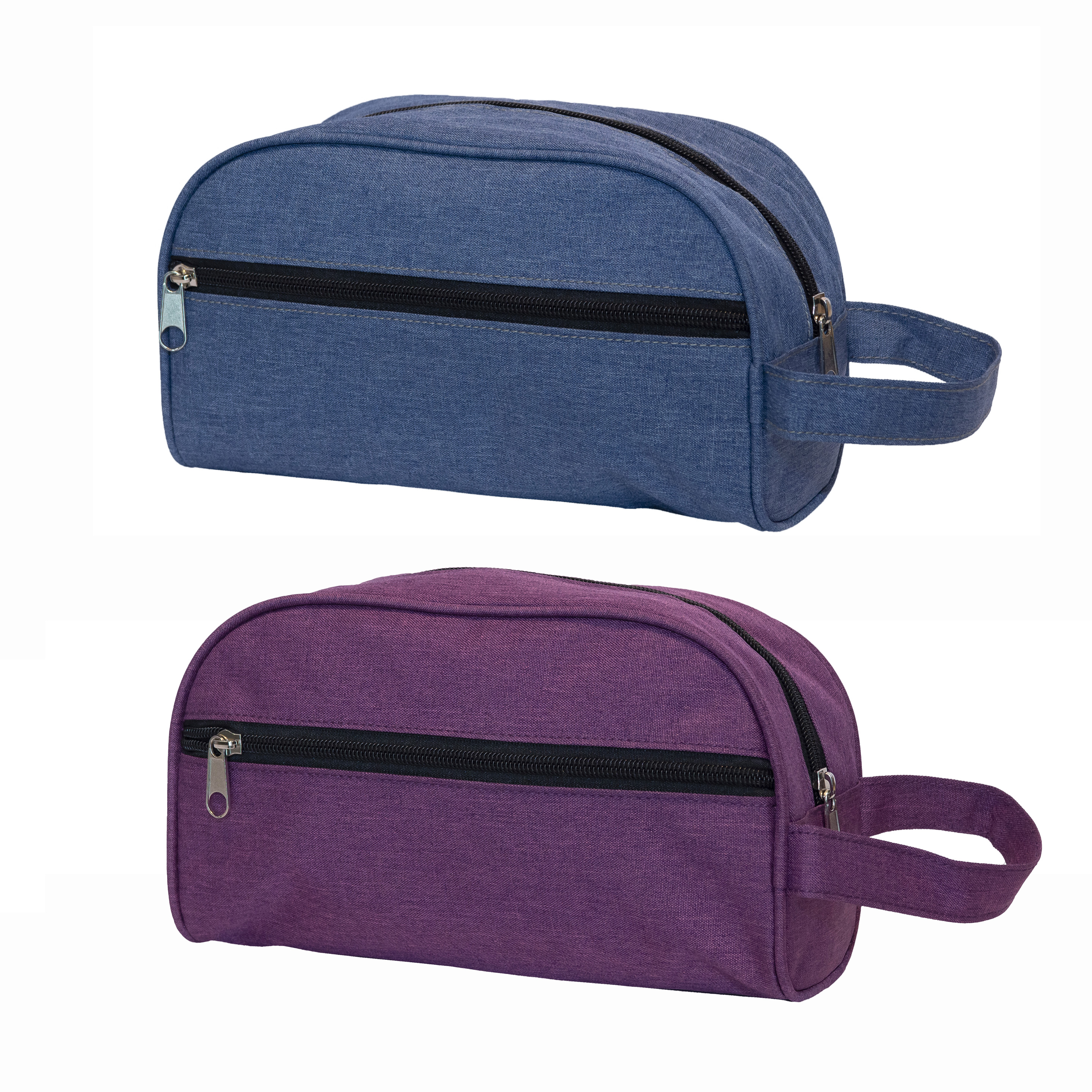 Dual-Compartment Zipper Pouch