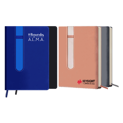 A5 Duo Tone PU Notebook with Pen Loop