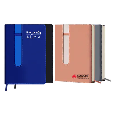 A5 Duo Tone PU Notebook with Pen Loop