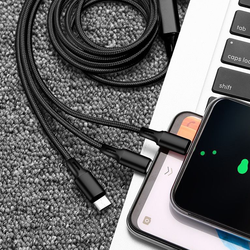 Laxo 3-in-2 Fast Charging Cable (120cm)
