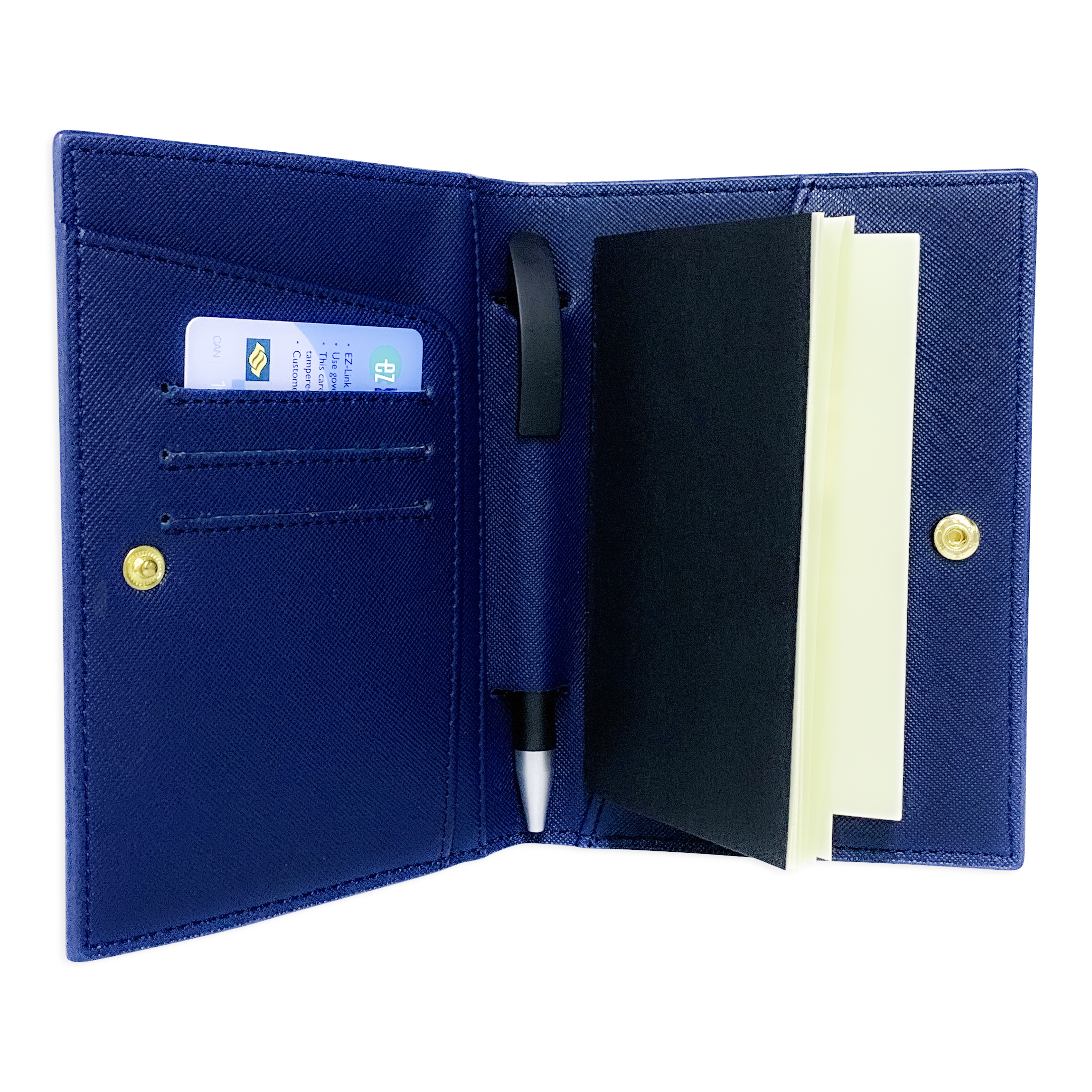 Customised Versatile Memo Pad Holder with Pen and Card Slots (Saffiano