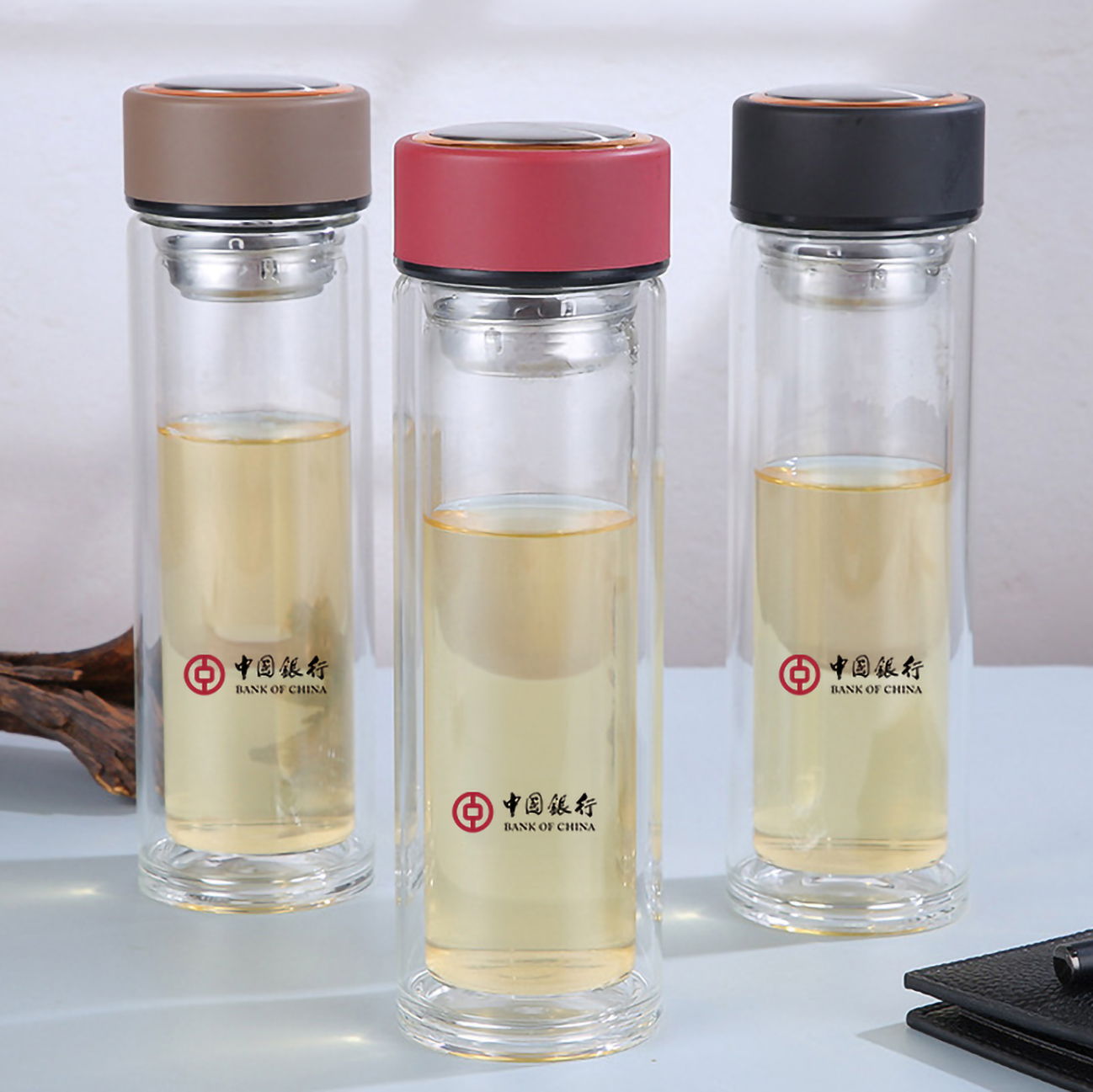350ml Double Wall Glass Bottle