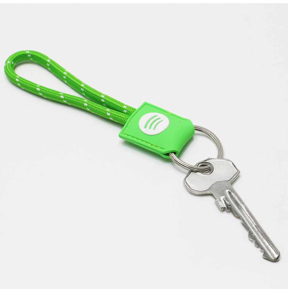 Tubular Keychain with PVC Tab