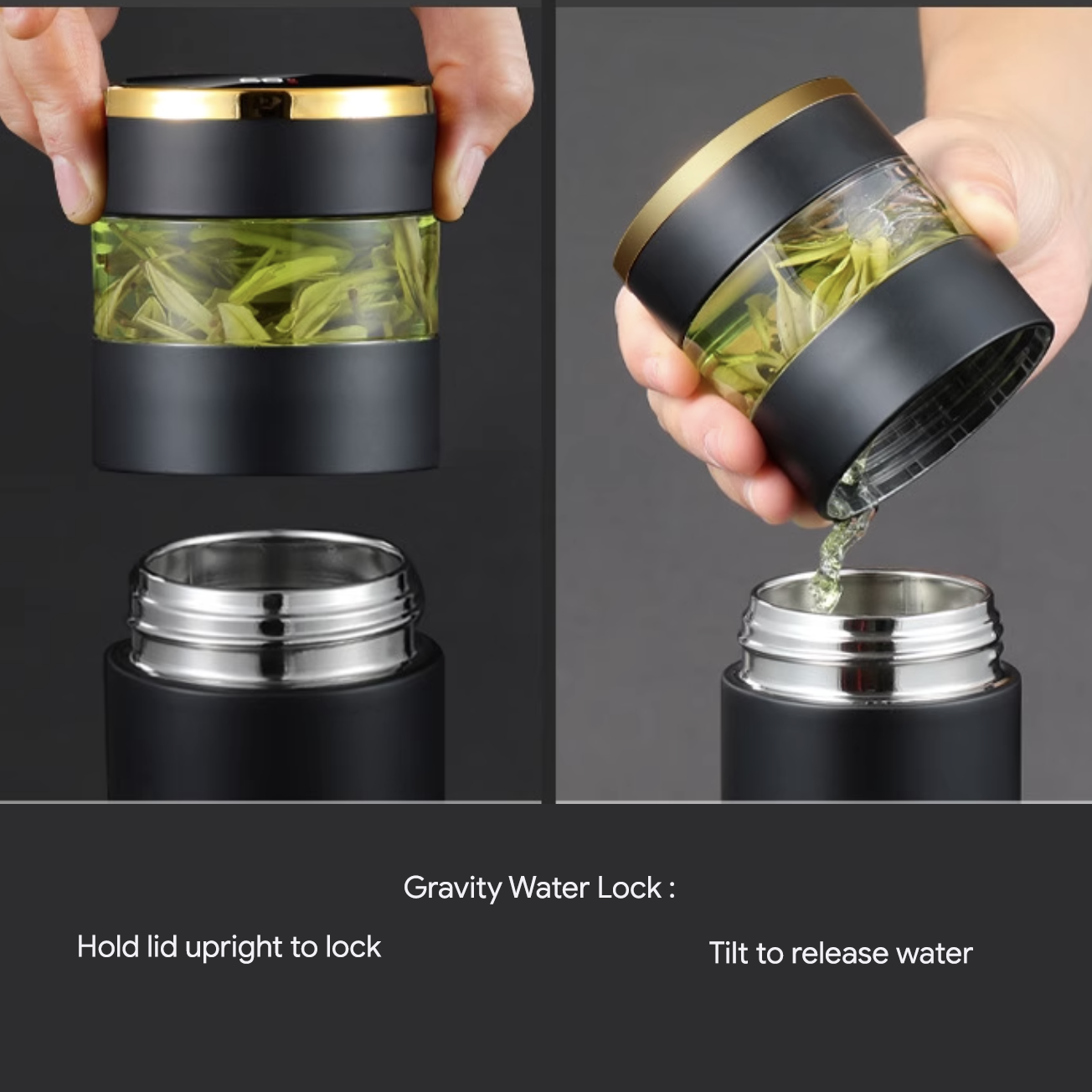 450ml LED Display Flask with Tea Strainer 
