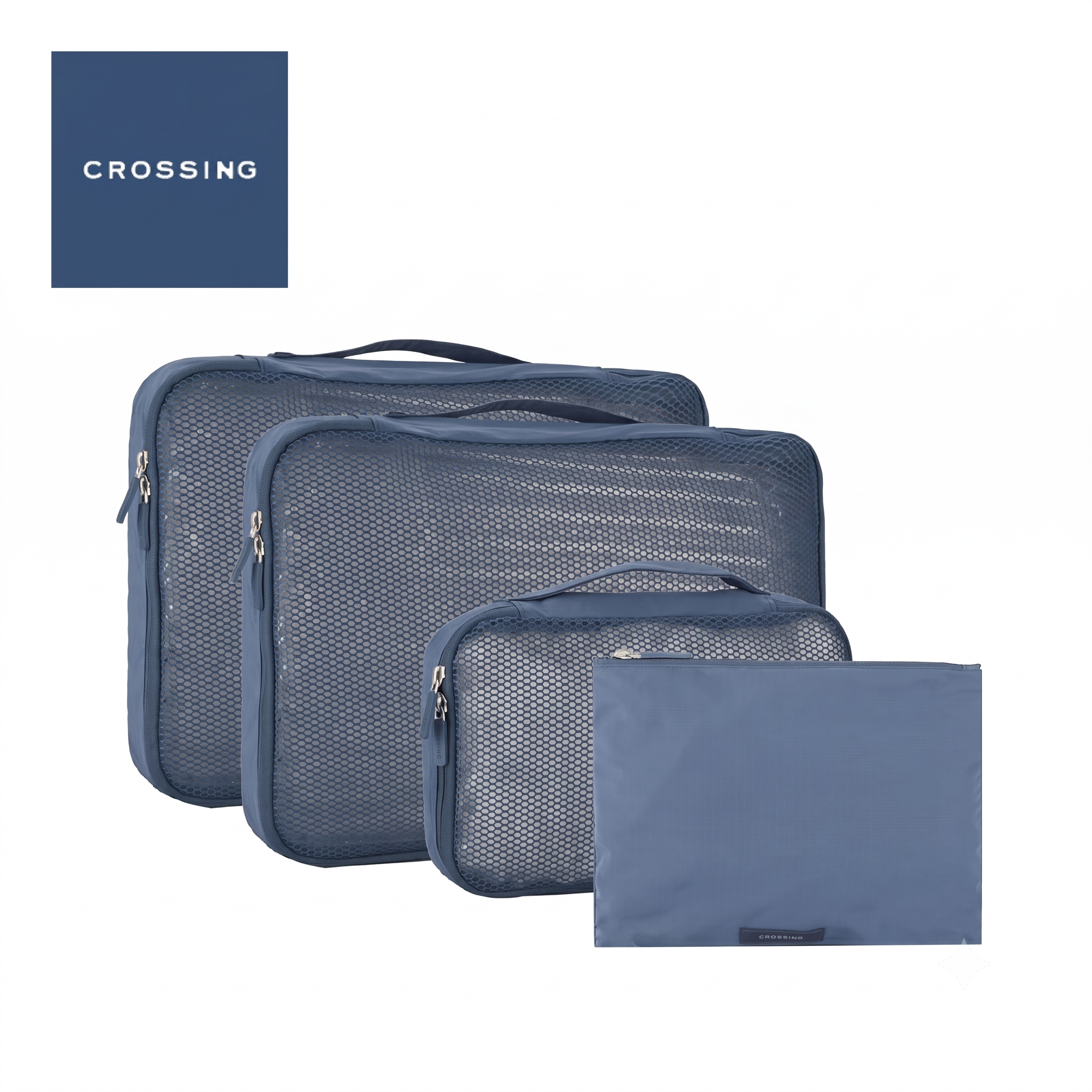 CROSSING Waterproof Ripstop Nylon Packing Cube Set (4-Piece Set) - Travel Luggage Organizer & Packing Cubes