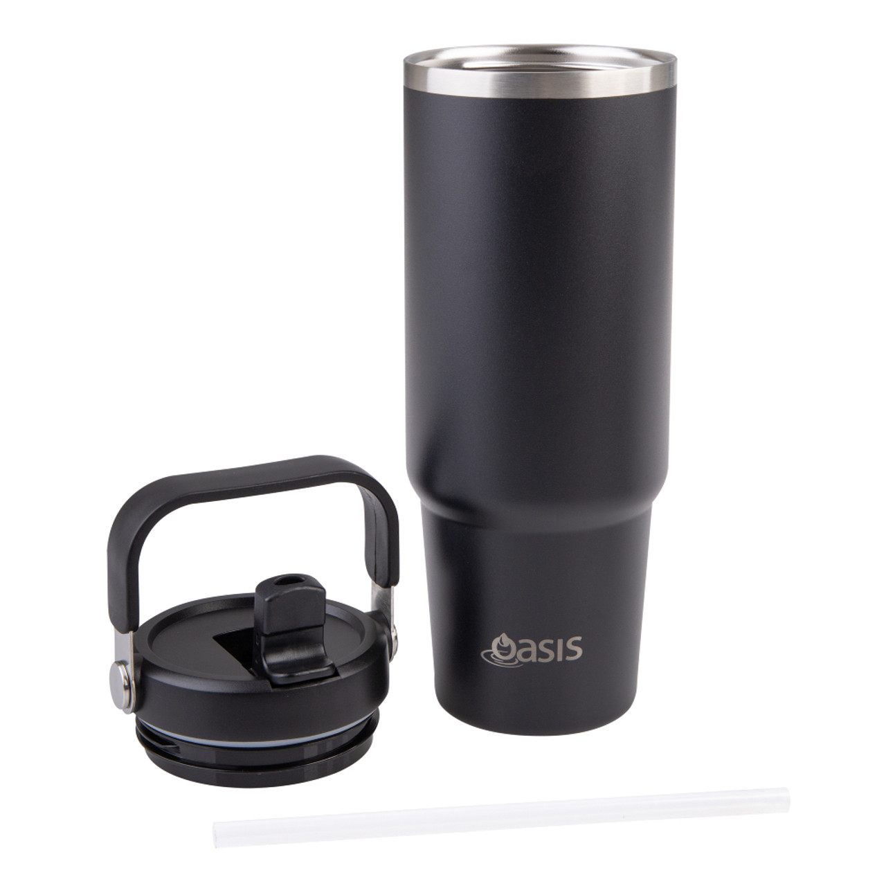 Oasis Stainless Steel Insulated Voyager Carry Tumbler with Sipper Straw 900ml