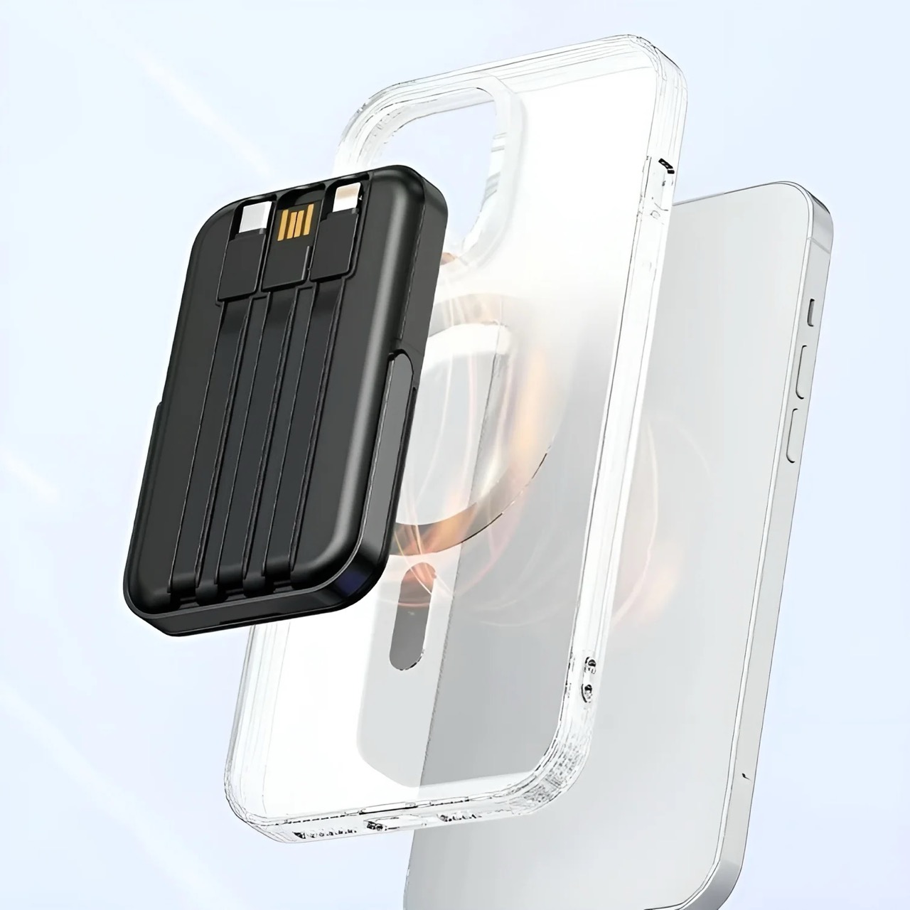 10,000mAh Supreme Magnetic Wireless Powerbank with Cables & Stand