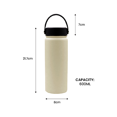 600ml YOUNG Double Wall Stainless Steel Flask with Handle
