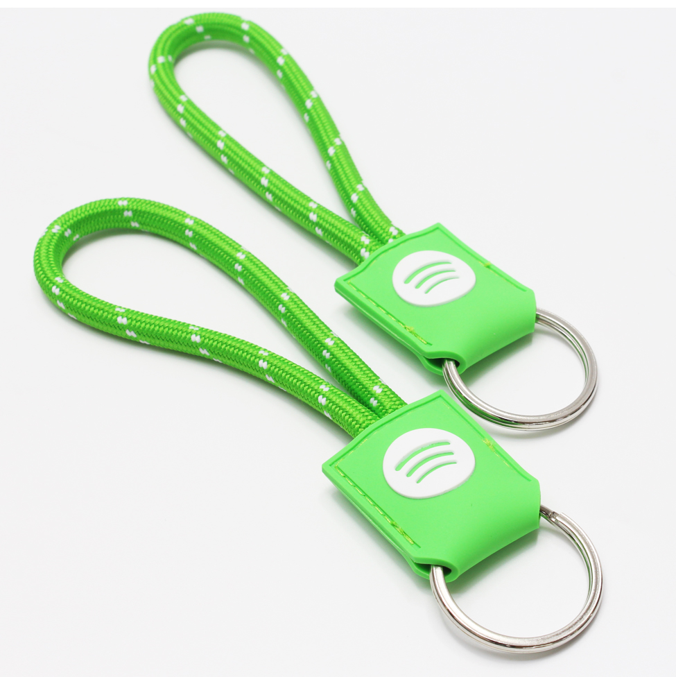 Tubular Keychain with PVC Tab