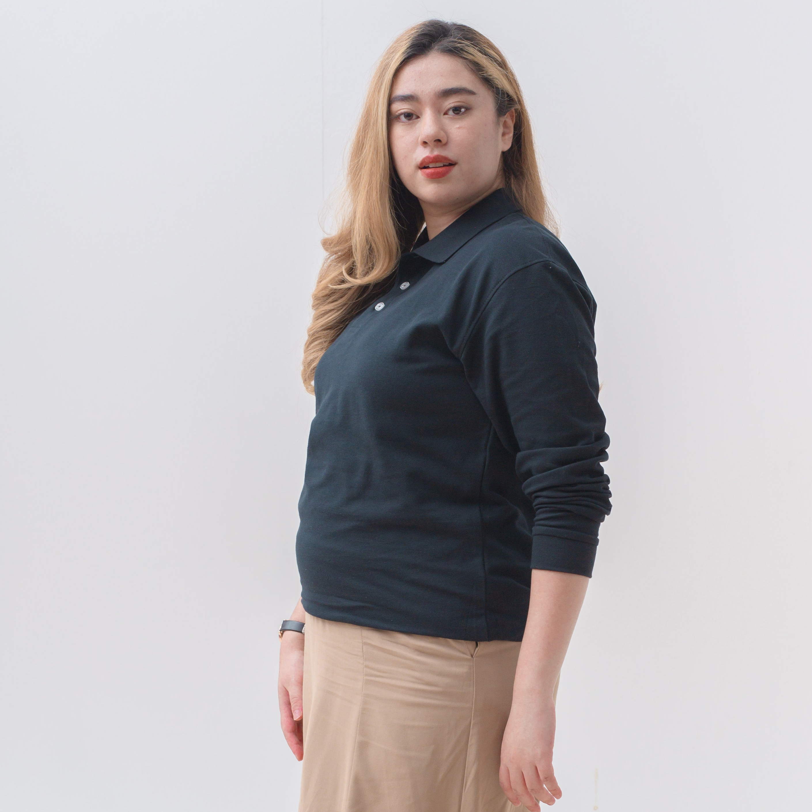 North Harbour Soft Touch Long Sleeve Polo 