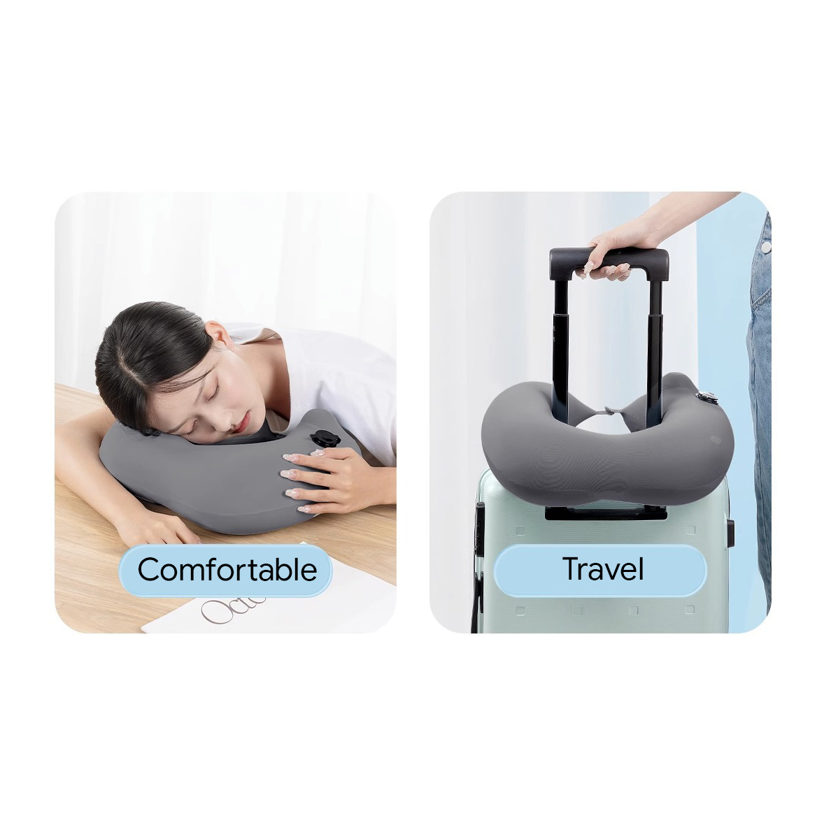 Silky Travel Pillow (Inflatable)
